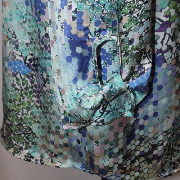 Peck & Peck Floral Pastel Color Peep-Hole Sleeve Blouse - Picture 4 of 11